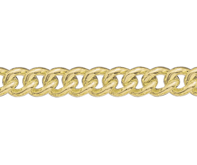 9.4mm 18ct Yellow Gold Curb Chain