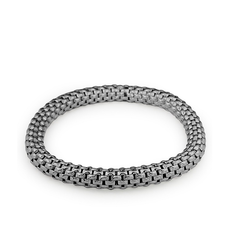 Silver Fancy Ladies Bracelet Black Rhodium