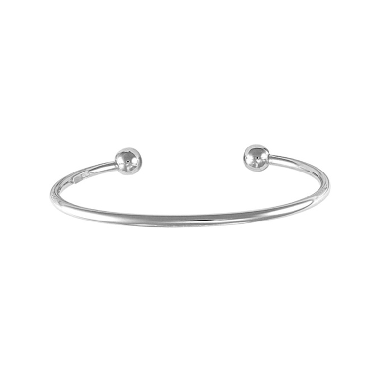 Sterling Silver Hollow Gents Torque Bangle
