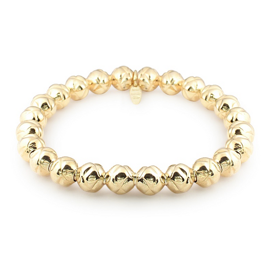 Stretchy Gold Ball Bracelet 925